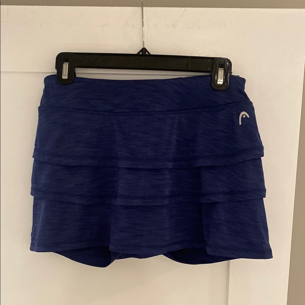 Head Blue Skater Mini Skirt